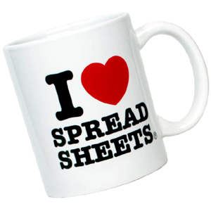 I Love Spreadsheets Mug