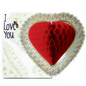 Love You Anniversary Card with Hanging Paper