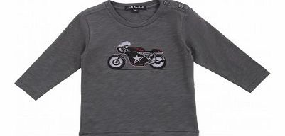 I talk too much Denis moto t-shirt Dark grey `12 months,18