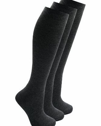 BACK TO SCHOOL - Childrens Girls 3 Pack Knee High Socks School Uniform