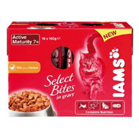 iams Cat active Maturity Mature Select Bites 10 Pack 100g