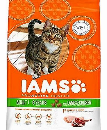 Iams Cat Food ProActive Health Adult With New Zealand Lamb and Chicken 10 kg