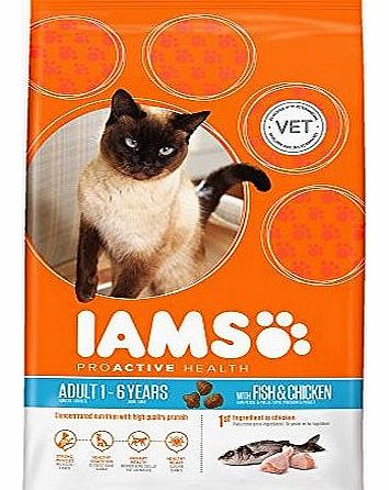 Iams Cat Food ProActive Health Adult With Wild Ocean Fish and Chicken 10 kg