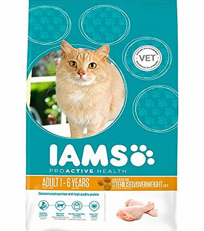 Iams Cat Food ProActive Health Light in Fat for Sterilised / Overweight Cats - 10 kg