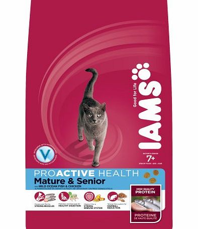 Iams Cat Food ProActive Health Mature amp; Senior With Wild Ocean Fish amp; Chicken 2.55kg