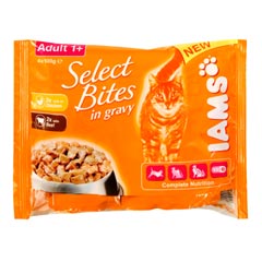 iams Cat Select Bites Adult 100g 4 Pack