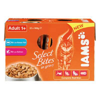 Iams Cat Select Bites Fish 0.100kg Pack of