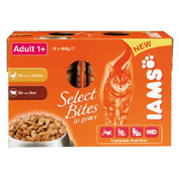iams Cat Select Bites Meat 12 Pack 100g