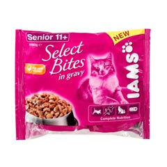 iams Cat Select Bites Senior 100g 4 Pack