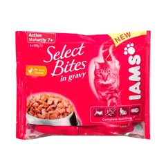 iams Cat Select Bites Senior/ Mature 100g 4 Pack