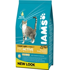 Iams Light Adult Complete Cat Food with Chicken 10kg