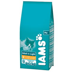 Iams Light Adult Complete Cat Food with Chicken 3kg