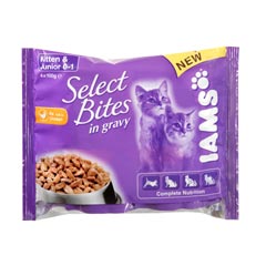 iams Select Bites Kitten 100g 4 Pack