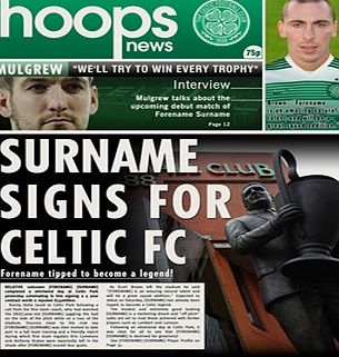 Ian Philipson Celtic Personalised Newspaper Single Page