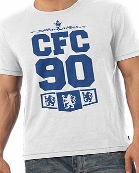 Ian Philipson Chelsea Personalised CFC T-Shirt White CH/CFCTEE