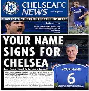 Ian Philipson Chelsea Personalised Football Newspaper - Framed