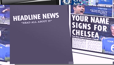 Chelsea Personalised Newspaper in Presentation