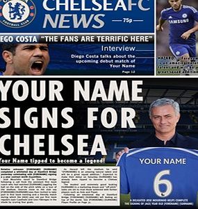 Chelsea Personalised Newspaper Single Page