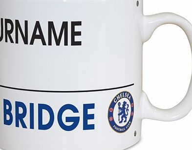 Ian Philipson Chelsea Personalised Street Sign Mug CHSSMUG