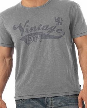 Ian Philipson Chelsea Personalised Vintage T-Shirt Grey