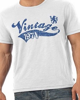 Ian Philipson Chelsea Personalised Vintage T-Shirt White