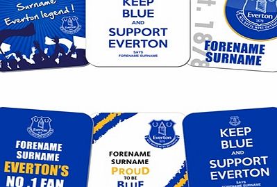 Ian Philipson Everton Personalised Coasters 6 Pack EVESET