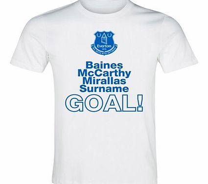 Ian Philipson Everton Personalised Goal T-Shirt EVEGOALTEE