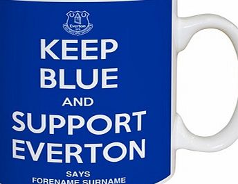 Ian Philipson Everton Personalised Keep Blue Mug EVEKEEPMUG