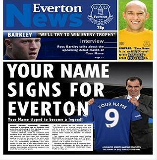 Everton Personalised Newspaper - Framed EVNPF