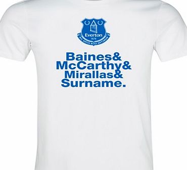 Everton Personalised Player T-Shirt EVEPLAYERTEE