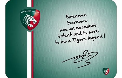 Ian Philipson Leicester Tigers Personalised Tigers Legend