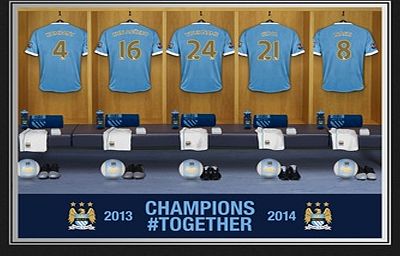 Ian Philipson Manchester City Personalised Champions #Together