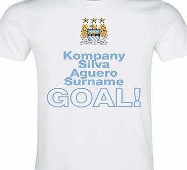 Manchester City Personalised Goal T-Shirt