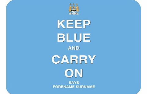Ian Philipson Manchester City Personalised Keep Blue Mouse Mat