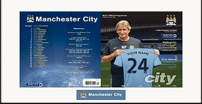 Ian Philipson Manchester City Personalised Match Day Programme