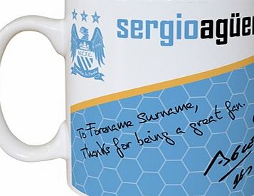 Ian Philipson Manchester City Personalised Swirl Signature Mug