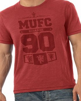 Manchester United Personalised Club T-shirt Red