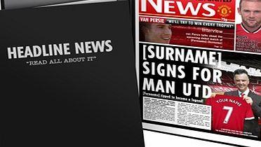 Ian Philipson Manchester United Personalised Newspaper in