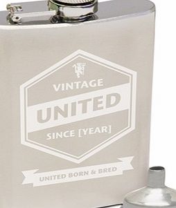 Ian Philipson Manchester United Vintage Personalised Hip Flask