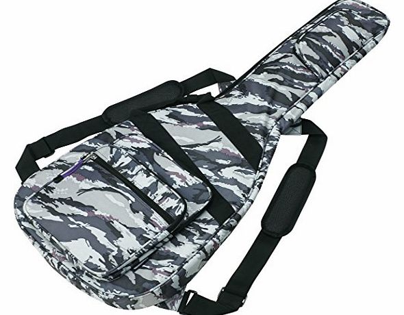 IGB531-CGR Powerpad Series, Nylon Case for Electric Guitar, Camouflage Jungle Design Grey