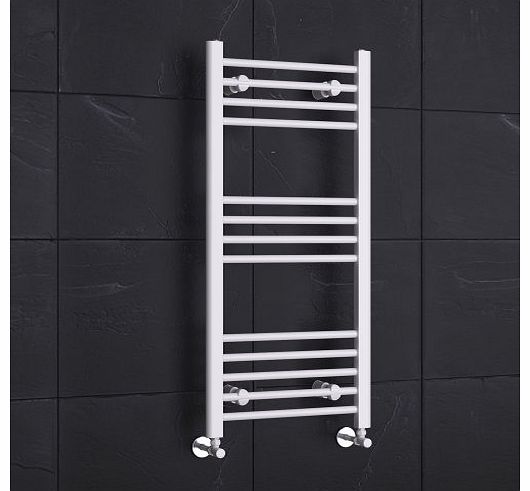 iBath 1000 x 450 mm White Designer Straight Towel Rail Radiator Heated Bathroom Warmer