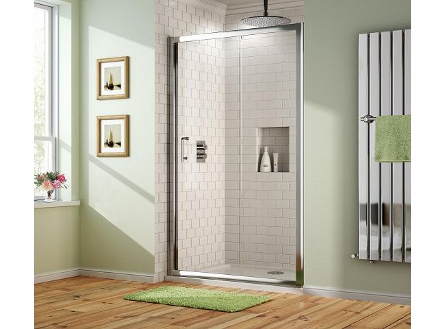 1100 mm Sliding Glass Cubicle Door Modern Bathroom Alcove Shower Enclosure