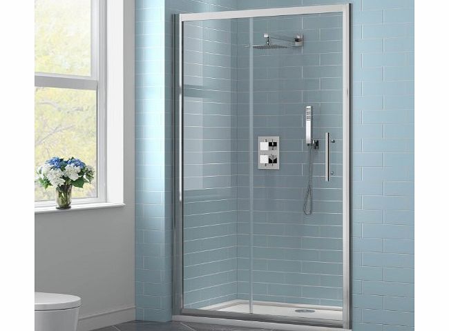 1100 mm Sliding Shower Cubicle Door Easy Clean Glass Alcove Bathroom Enclosure