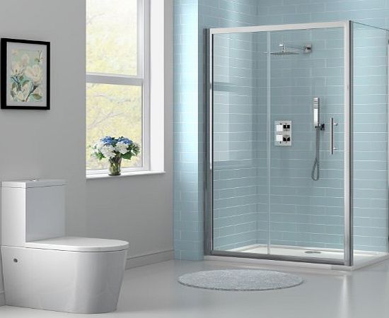 1200 x 760mm Sliding Easy Clean Glass Door Corner Shower Enclosure with Side Panel