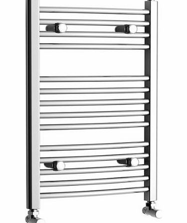 iBath 650 x 400mm Curved Chrome Heated Towel Rail Radiator
