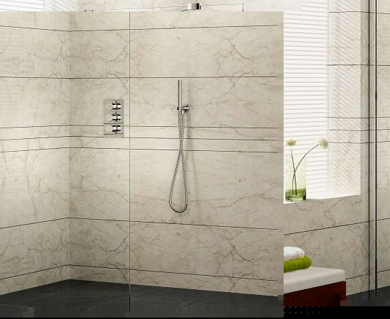 iBath 700mm Wetroom Shower Enclosure Glass Screen Panel Set