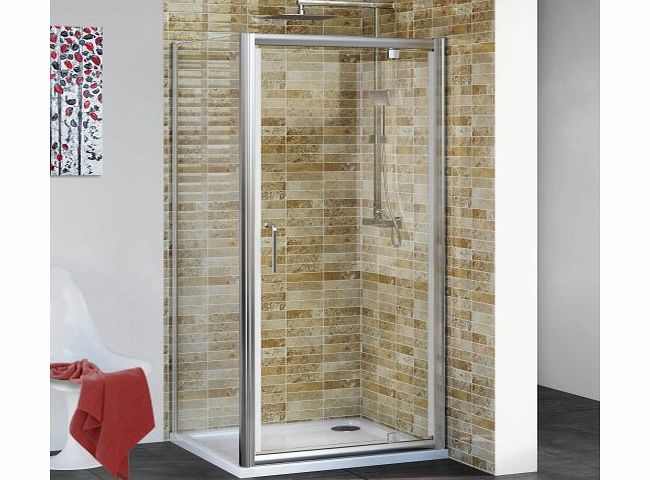 iBath 760 x 760 mm Pivot Hinge Shower Door Corner Enclosure with Glass Side Panel Set