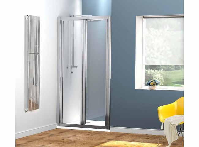 iBath 760mm Bi-Fold Glass Shower Enclosure Cubicle Doors Set