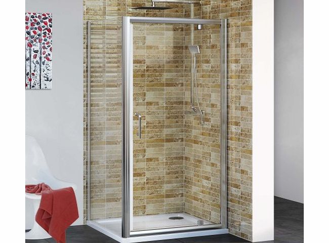 iBath 900 x 900 mm Pivot Glass Shower Door Corner Enclosure with Side Panel   Tray Set