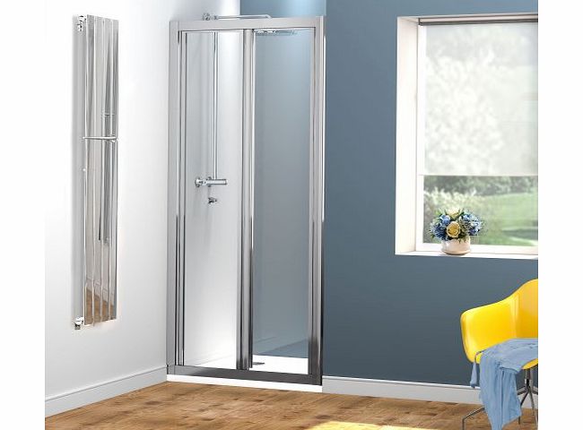 iBath 900mm Bi-Fold Glass Shower Enclosure Cubicle Doors Set